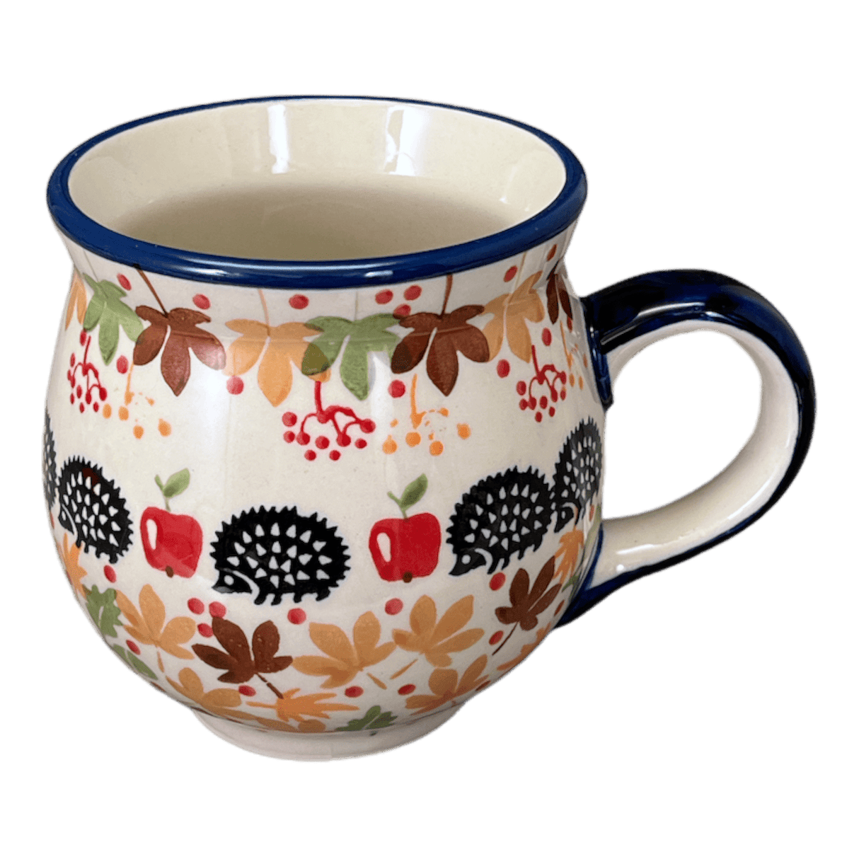 Mug, Belly Mug, 16 oz Large in "Hedgehog Harvest" by Manufaktura | K068U-AS71
