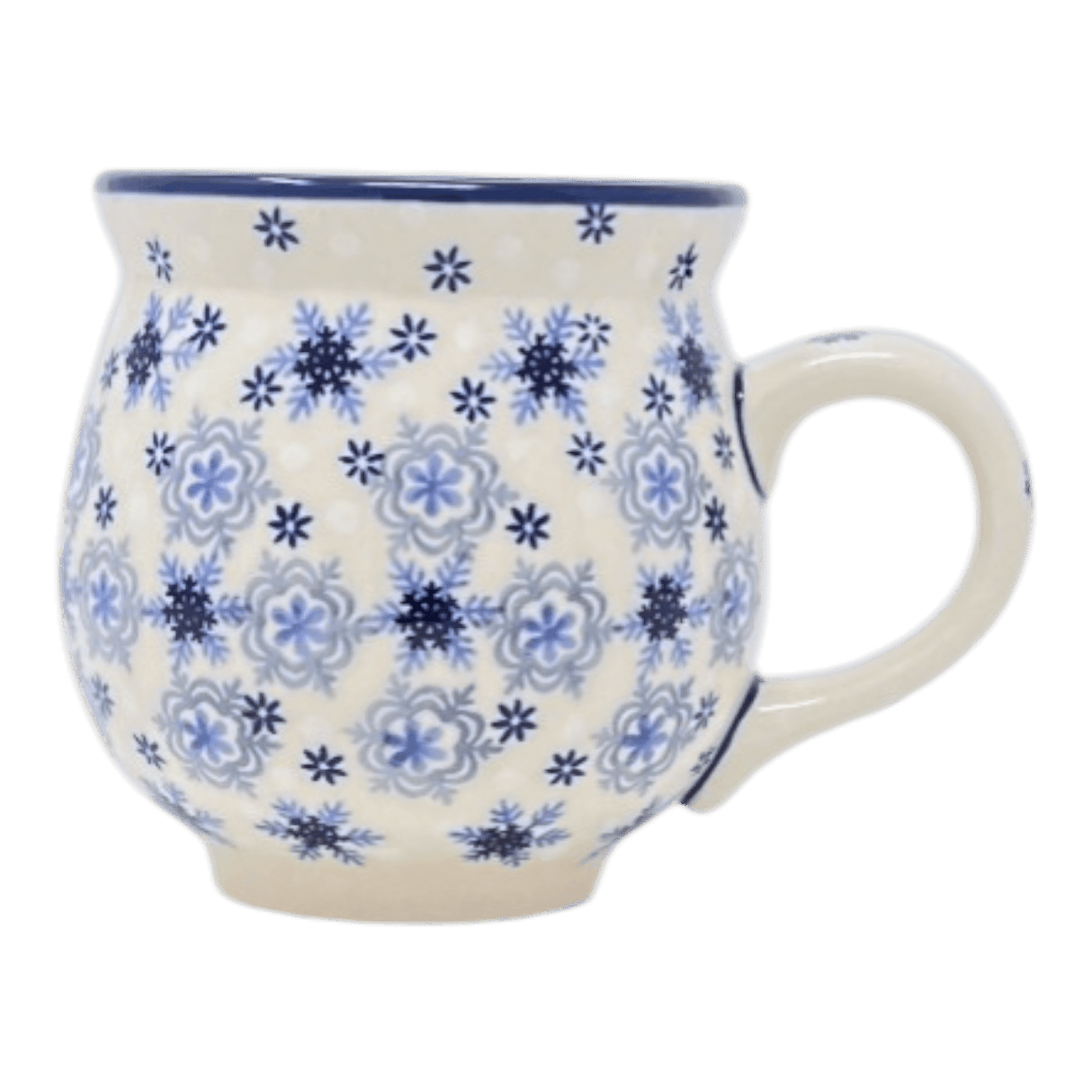 Mug, Belly Mug, 16 oz Large in "Polish Blizzard" by Manufaktura | K068U-PS12