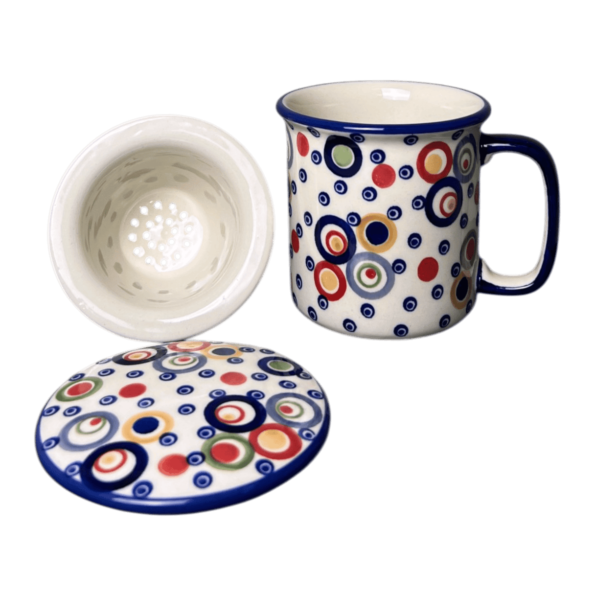 Mug, Tea Infuser Mug, 12 oz in "Bubble Machine" by Manufaktura | K073M-AS38