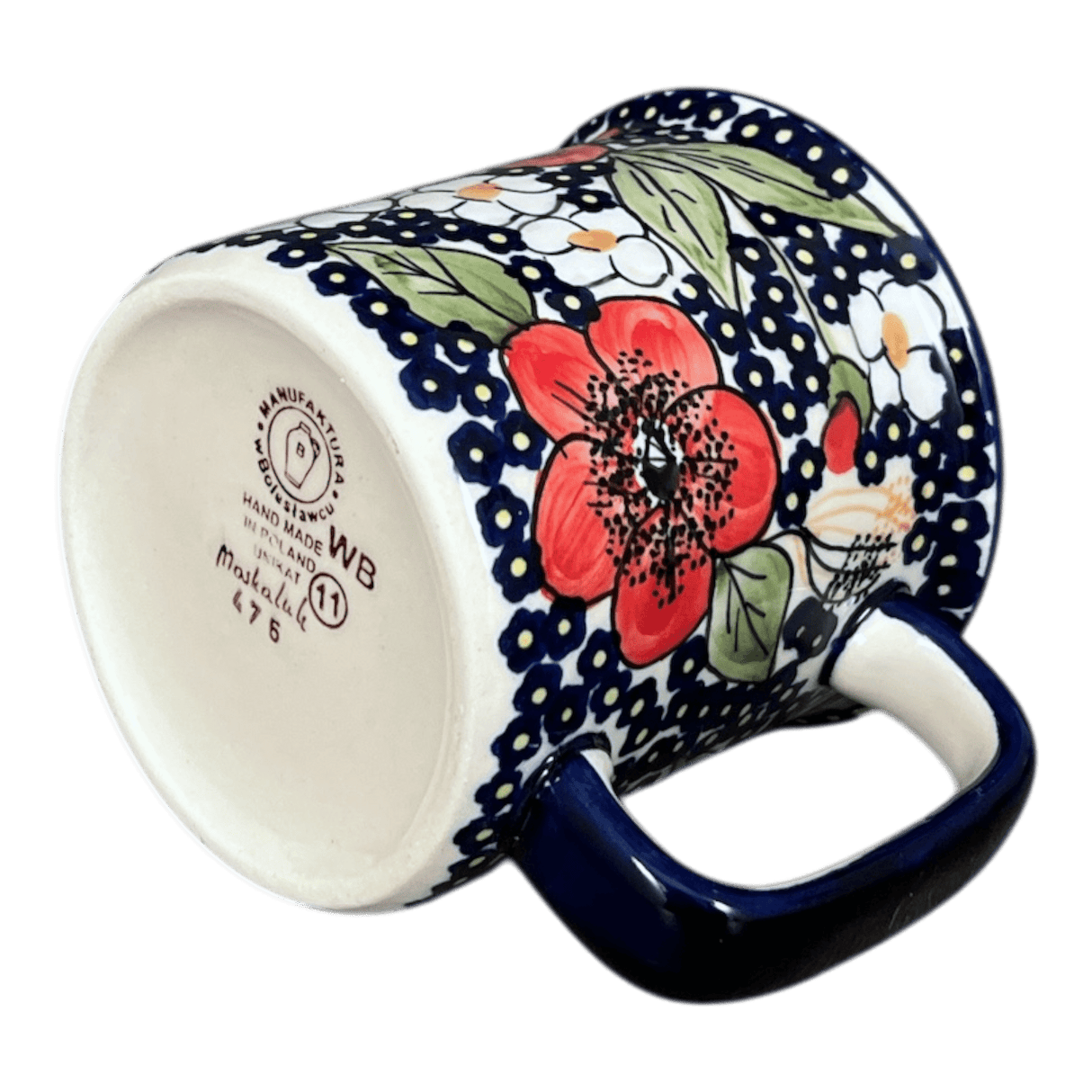 Mug, Tea Infuser Mug, 12 oz in "Poppies & Posies" by Manufaktura | K073S-IM02