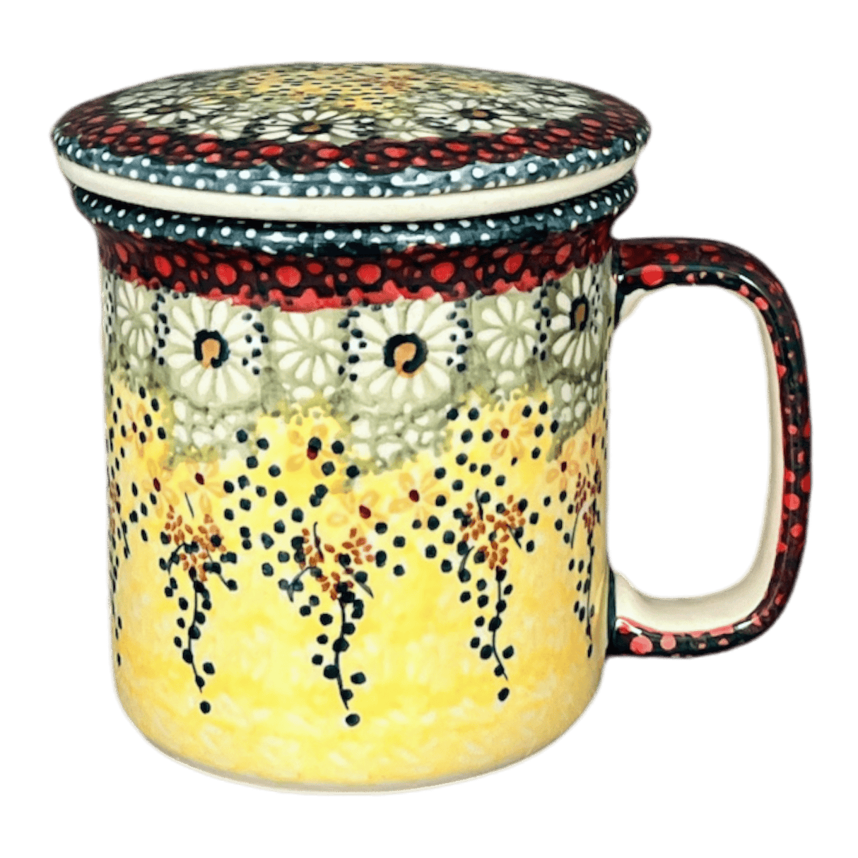 Mug, Tea Infuser Mug, 12 oz in "Sunshine Grotto" by Manufaktura | K073S-WK52
