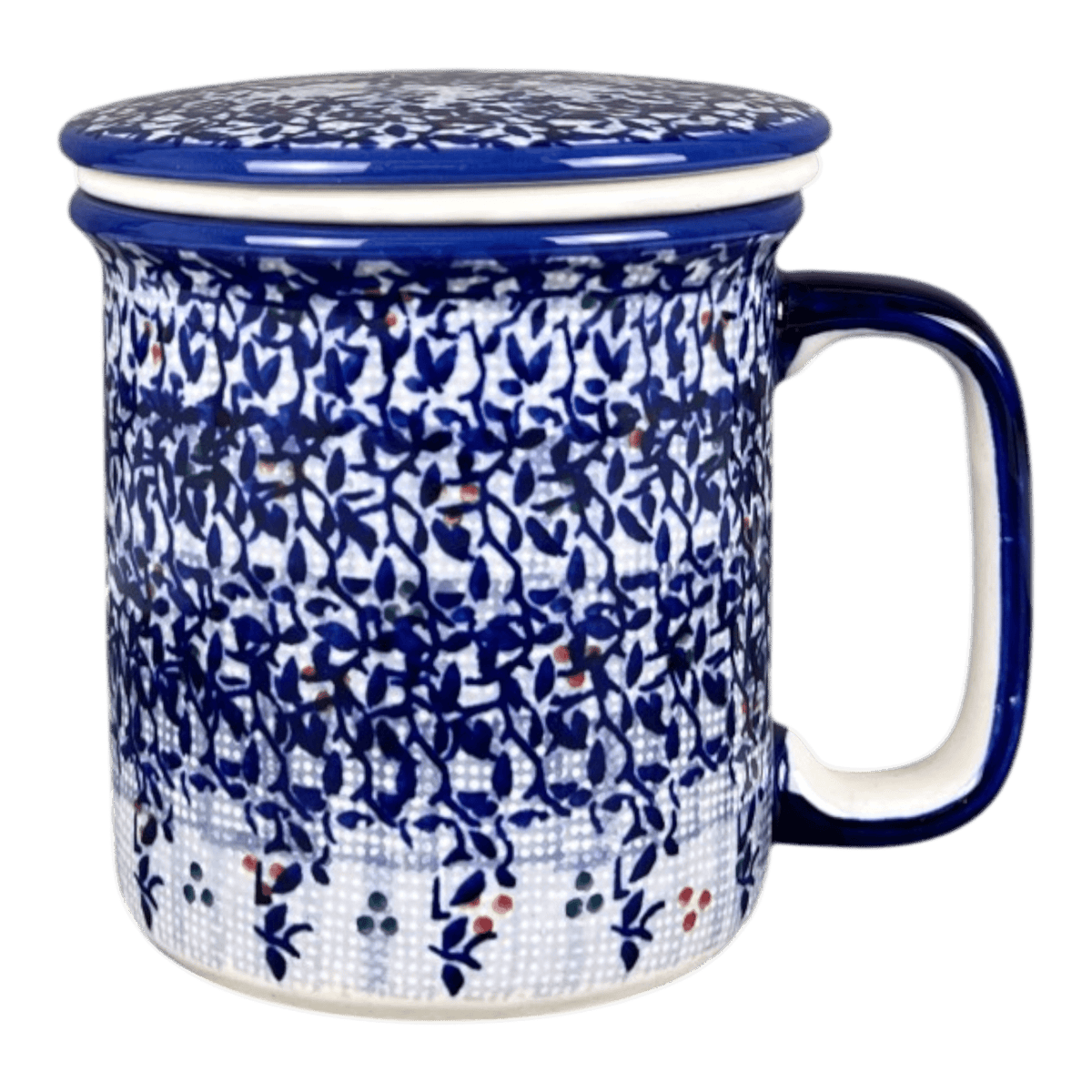 Mug, Tea Infuser Mug, 12 oz in "Twilight Berries" by Manufaktura | K073U-GP14