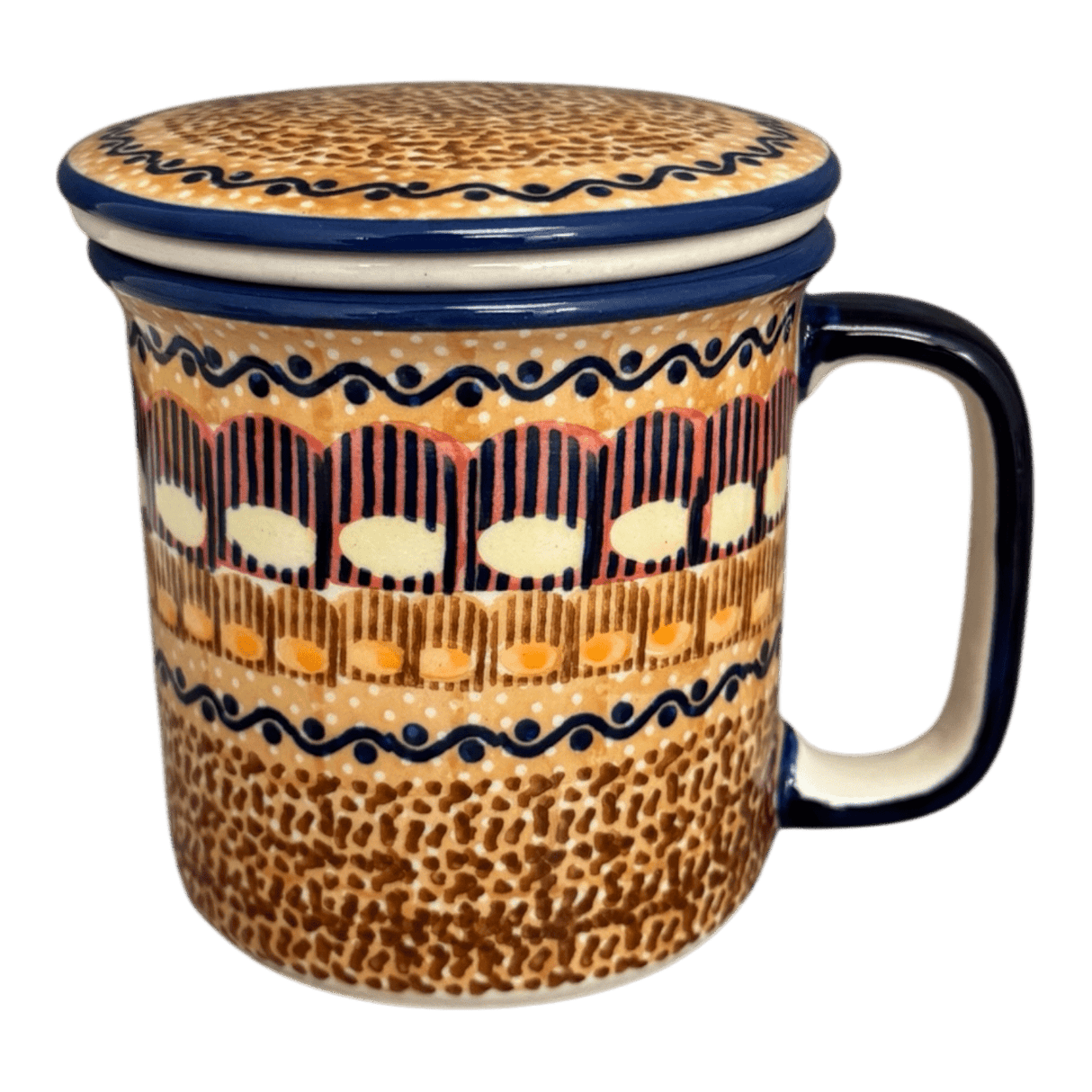 Mug, Tea Infuser Mug, 12 oz in "Desert Sunrise" by Manufaktura | K073U-KLJ