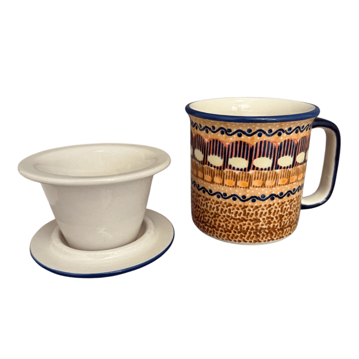 Mug, Tea Infuser Mug, 12 oz in "Desert Sunrise" by Manufaktura | K073U-KLJ