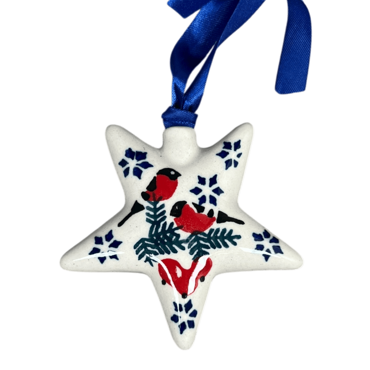 Ornament, Star, 3" in "Red Bird" by Manufaktura | K076T-GILE