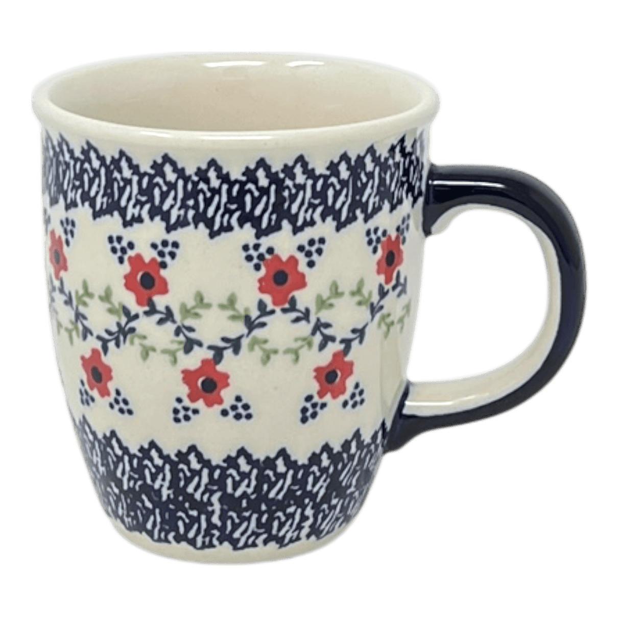 Mug, Mars Mug, 10oz Small in "Trellis in Bloom" by Manufaktura | K081T-AS44