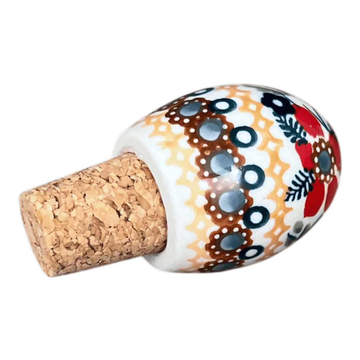 Wine Cork, Egg-Shaped, 2.75" in "Ruby Duet" by Manufaktura | K084S-DPLC