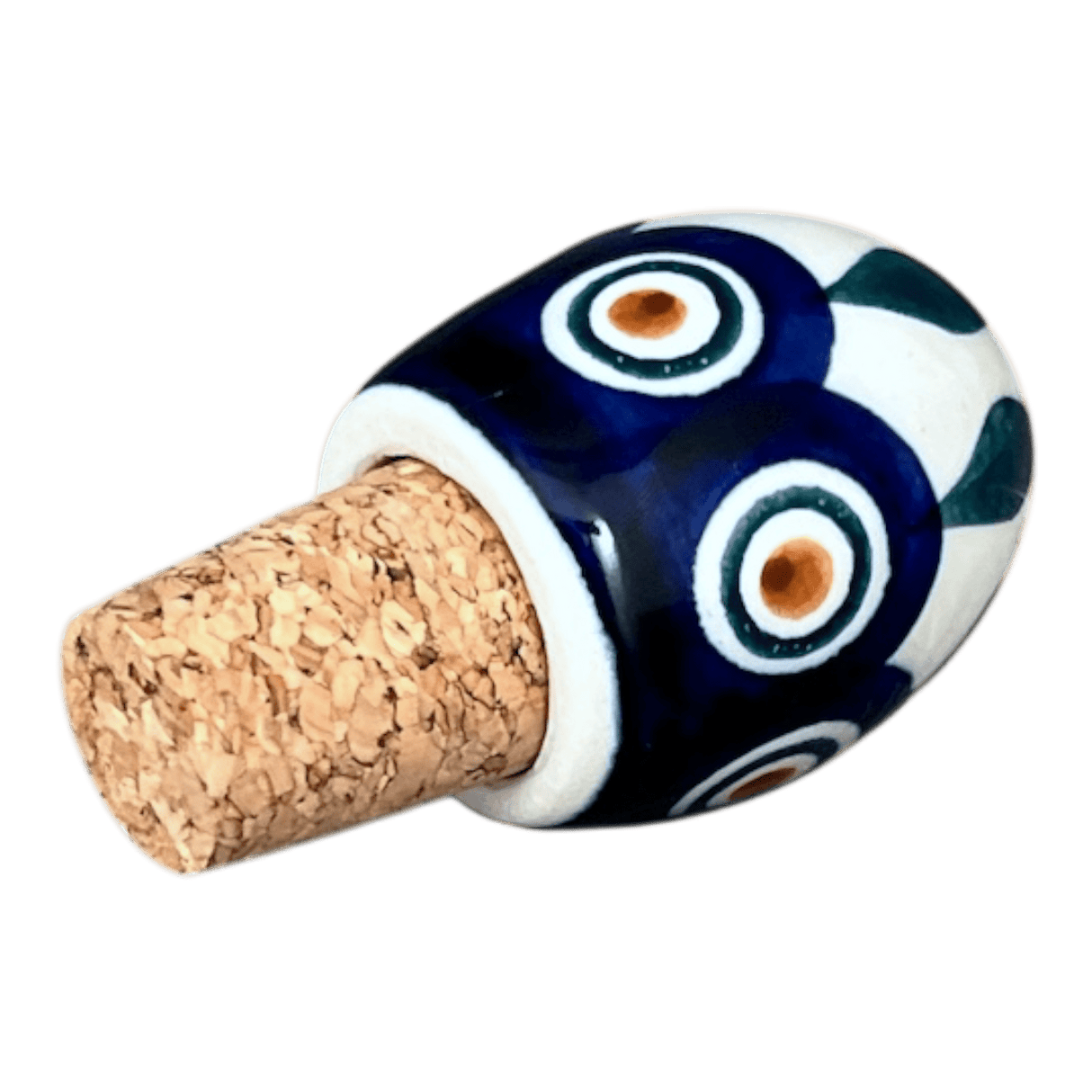 Wine Cork, Egg-Shaped, 2.75" in "Peacock" by Manufaktura | K084T-54