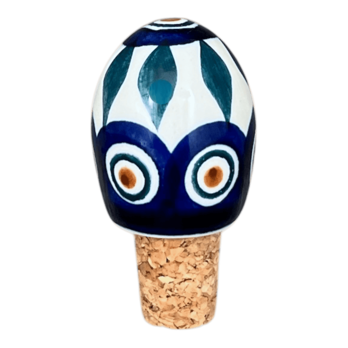 Wine Cork, Egg-Shaped, 2.75" in "Peacock" by Manufaktura | K084T-54