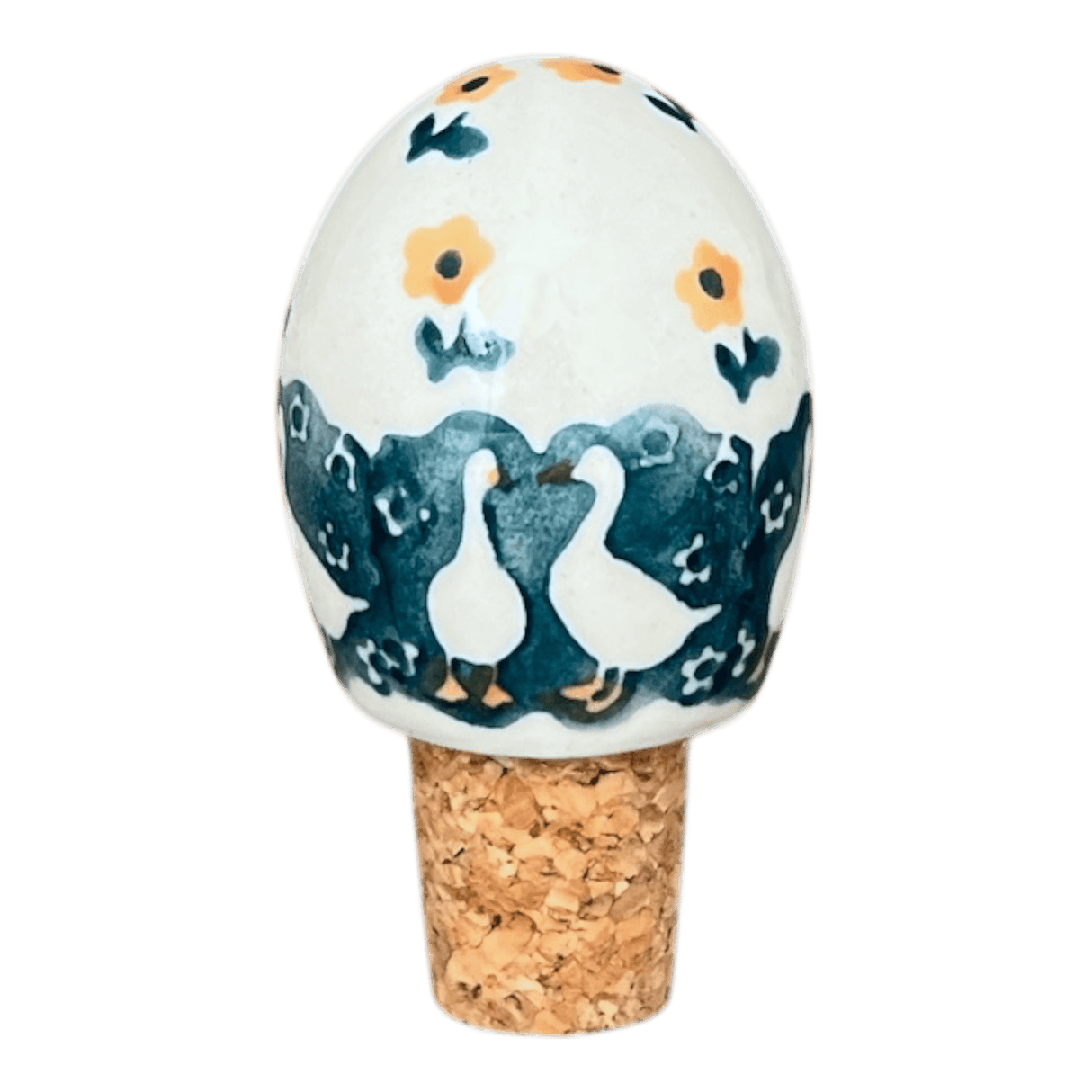 Wine Cork, Egg-Shaped, 2.75" in "Lucky Duck" by Manufaktura | K084T-P322
