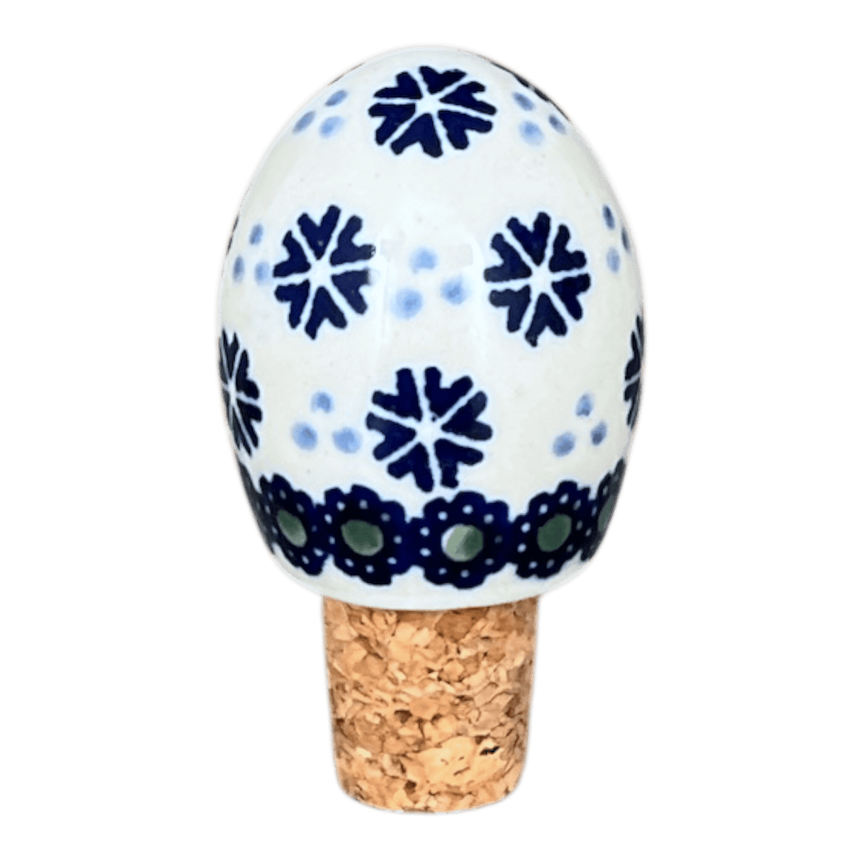 Wine Cork, Egg-Shaped, 2.75" in "Snowy Pines" by Manufaktura | K084T-U22