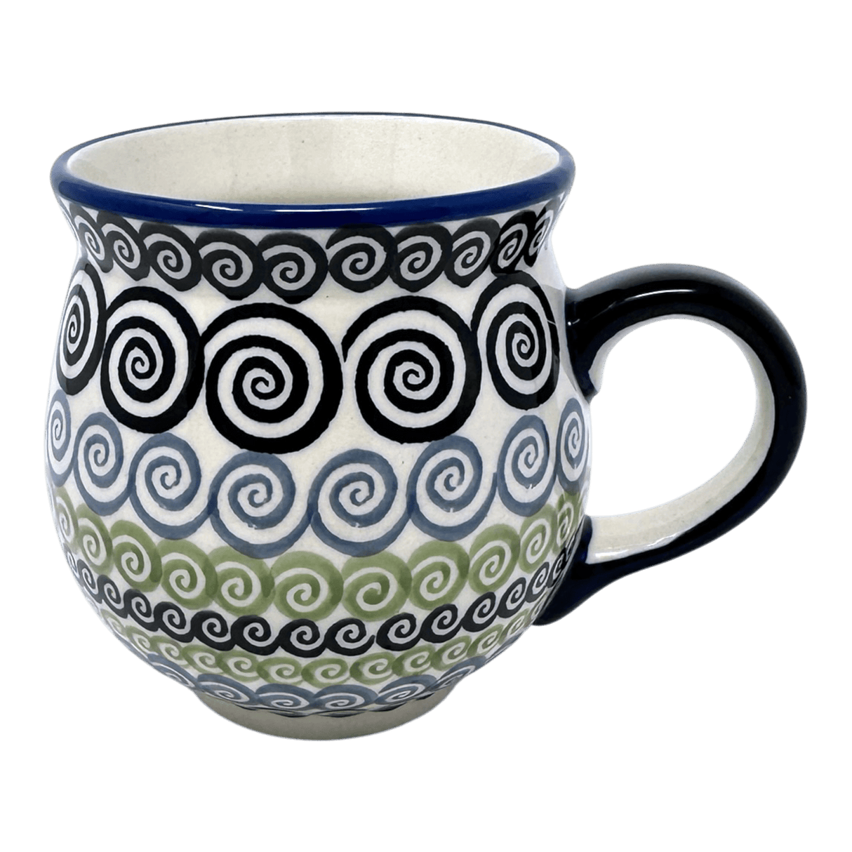 Mug, Belly Mug, 10 oz Medium in "Hypnotic Whirlpool" by Manufaktura | K090M-CGZC