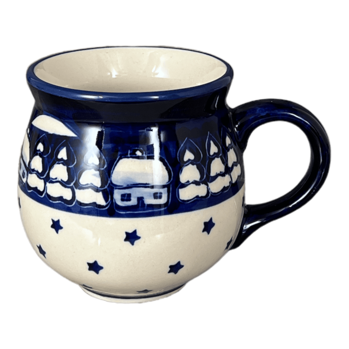 Mug, Belly Mug, 10 oz Medium in "Winter's Eve" by Manufaktura | K090S-IBZ