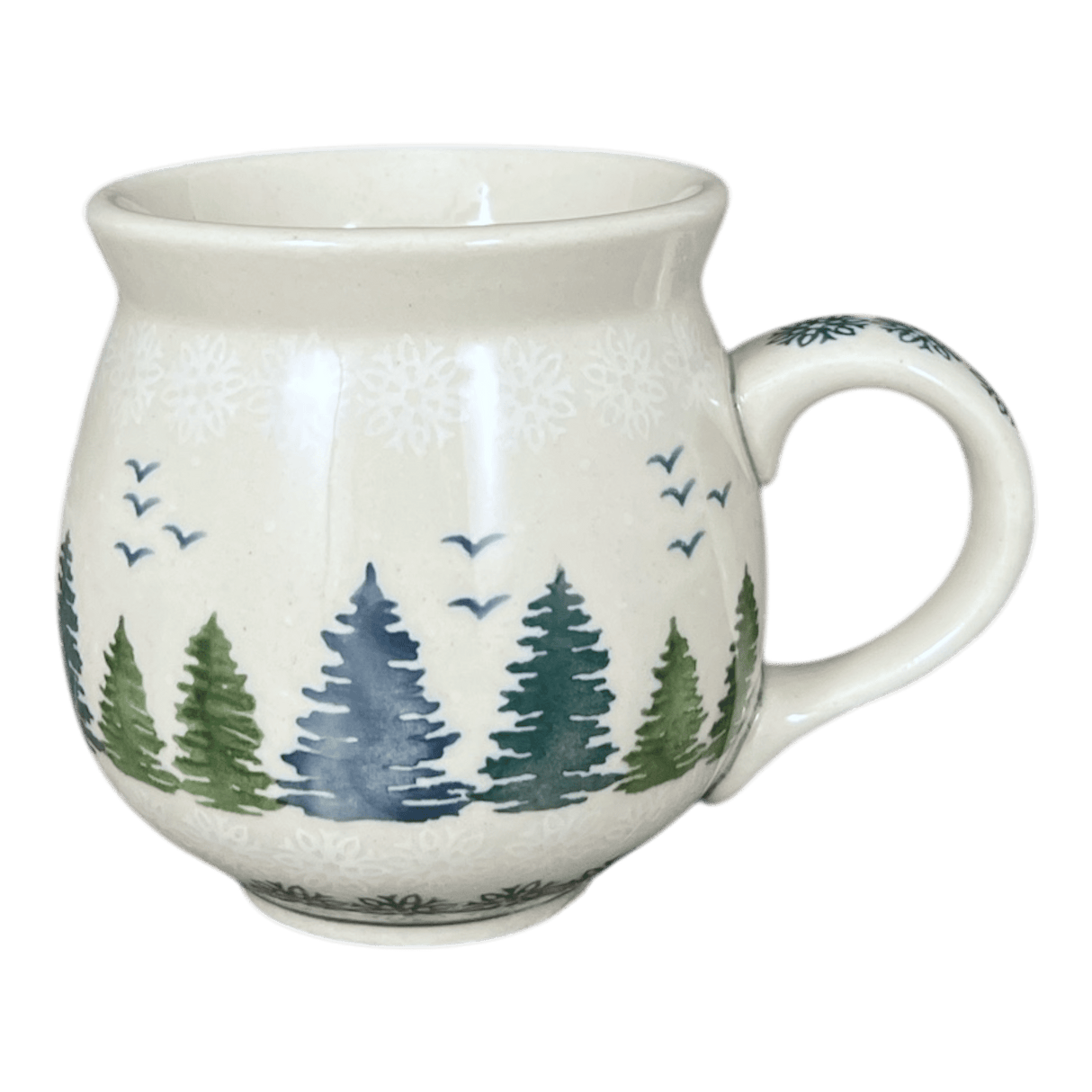 Mug, Belly Mug, 10 oz Medium in "Pine Forest" by Manufaktura | K090S-PS29