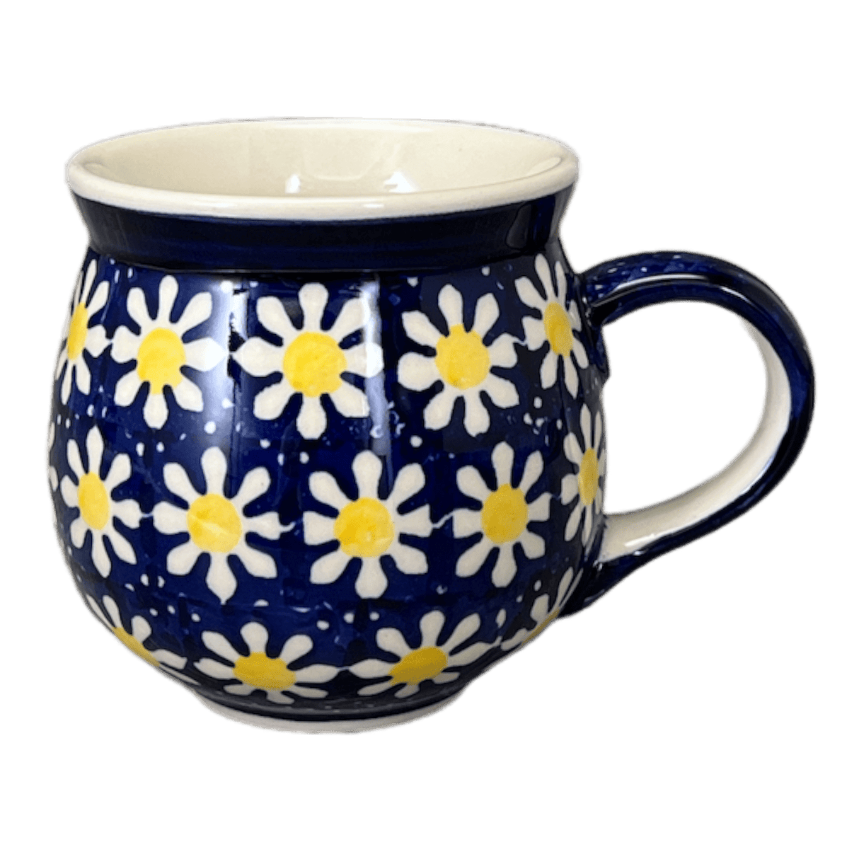 Mug, Belly Mug, 10 oz Medium in "Mornin' Daisy" by Manufaktura | K090T-AM