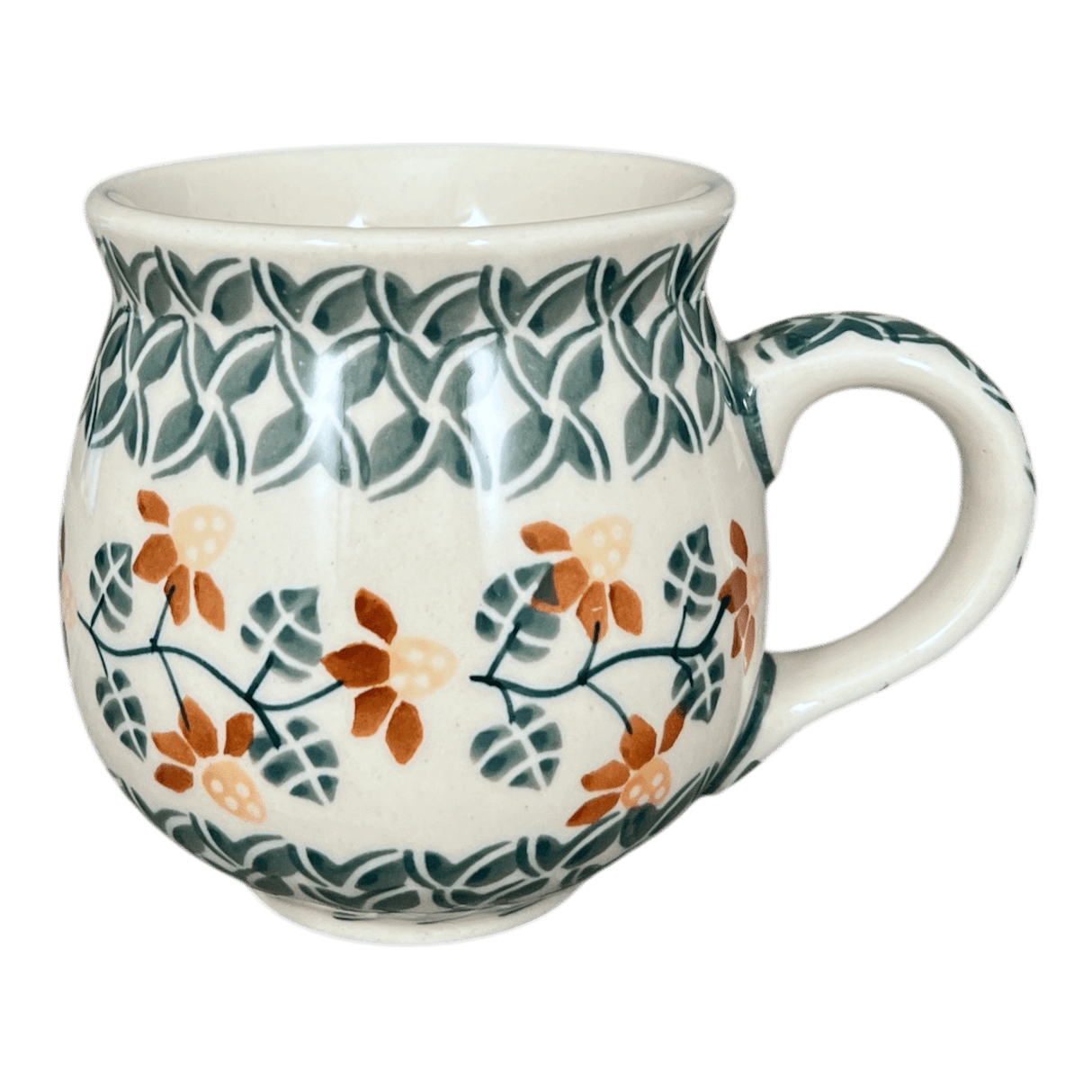 Mug, Belly Mug, 10 oz Medium in "Indian Summer" by Manufaktura | K090T-AS22