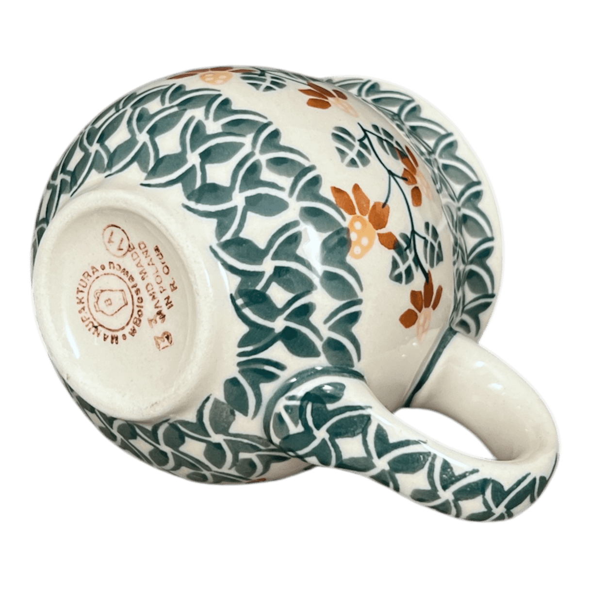 Mug, Belly Mug, 10 oz Medium in "Indian Summer" by Manufaktura | K090T-AS22