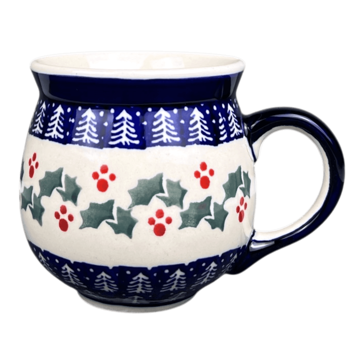 Mug, Belly Mug, 10 oz Medium in "Holiday Cheer" by Manufaktura | K090T-NOS2