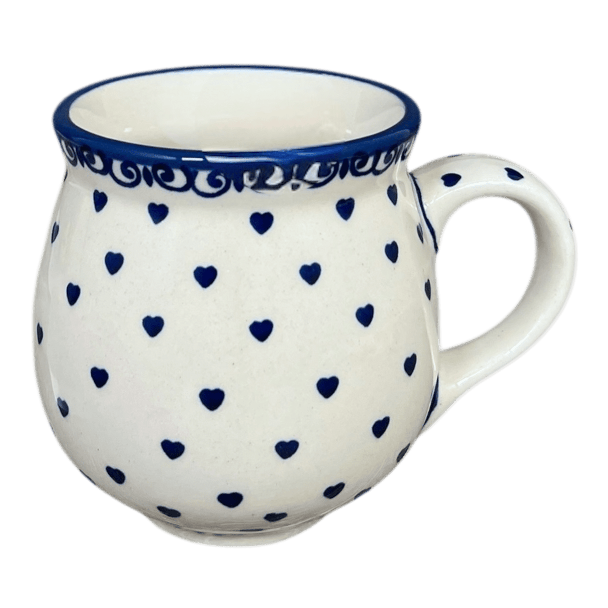 Mug, Belly Mug, 10 oz Medium in "Heartfelt Blue" by Manufaktura | K090T-PS02
