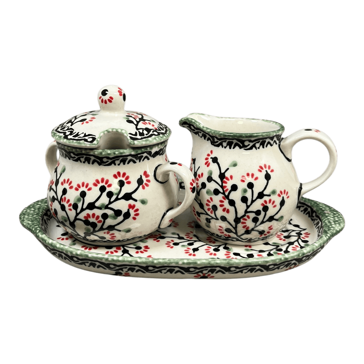 Cream & Sugar Set in "Cherry Blossoms" by Manufaktura | K091S-DPGJ