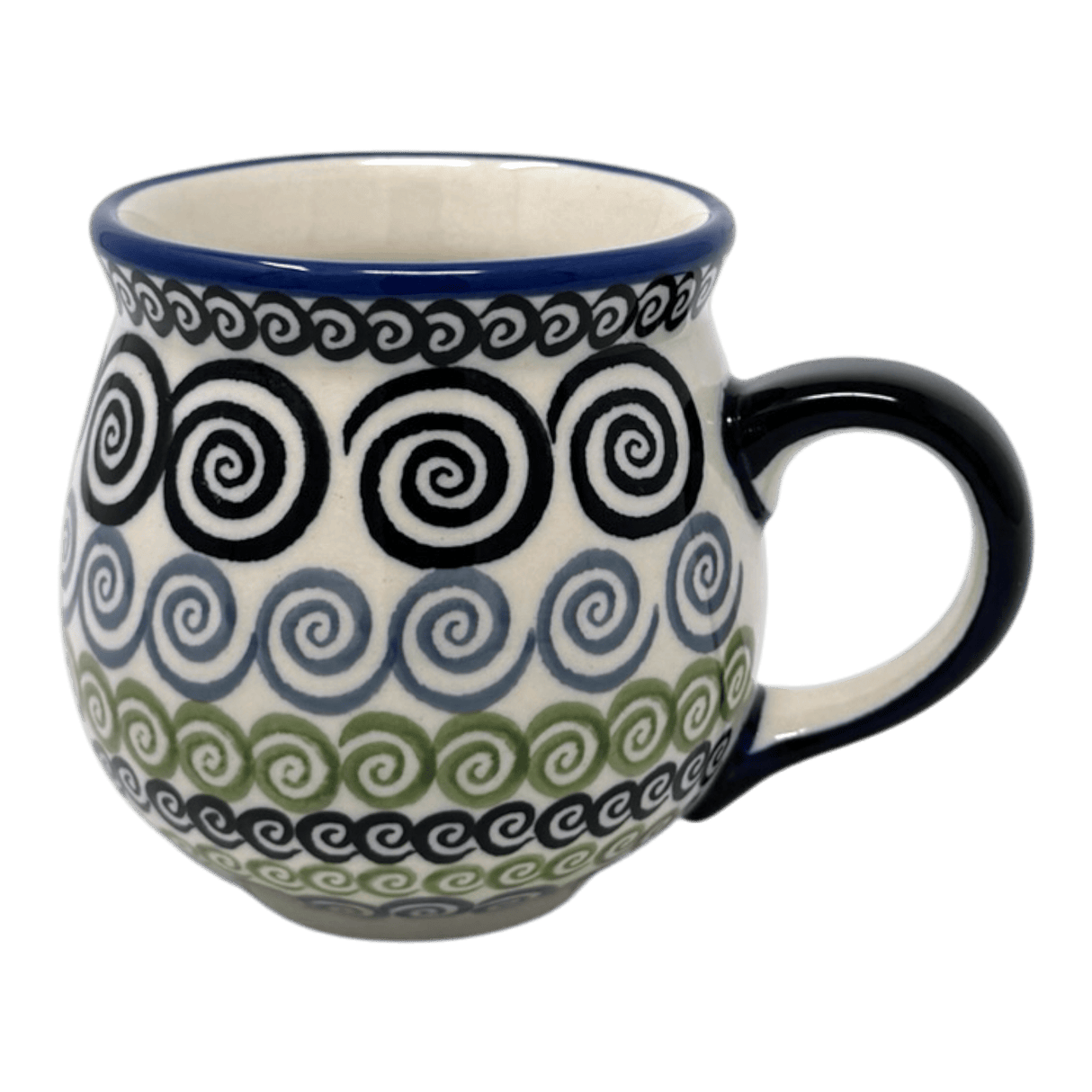 Mug, Pluton Mug, 12 oz in "Hypnotic Whirlpool" by Manufaktura | K096M-CGZC