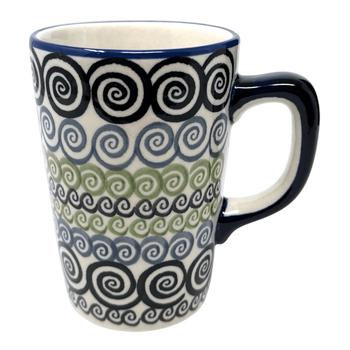 Mug, Pluton Mug, 12 oz in "Hypnotic Whirlpool" by Manufaktura | K096M-CGZC