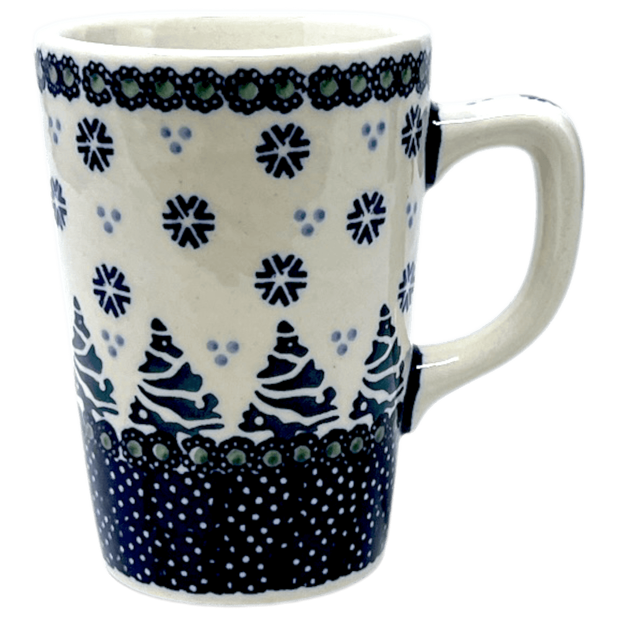 Mug, Pluton Mug, 12 oz in "Snowy Pines" by Manufaktura | K096T-U22