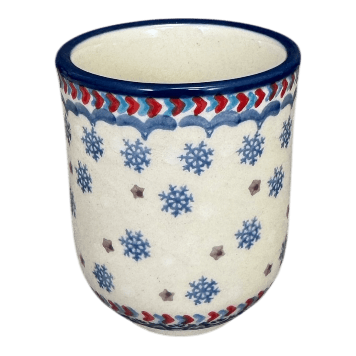 Drinkware, Wine Cup, 6 oz in "Snowflake Love" by Manufaktura | K111U-PS01