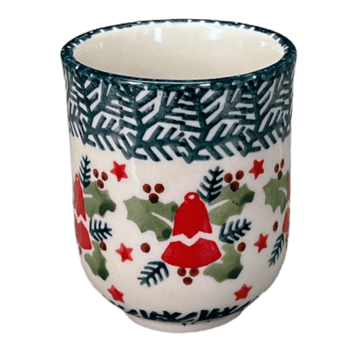 Drinkware, Wine Cup, 6 oz in "Evergreen Bells" by Manufaktura | K111U-PZDG