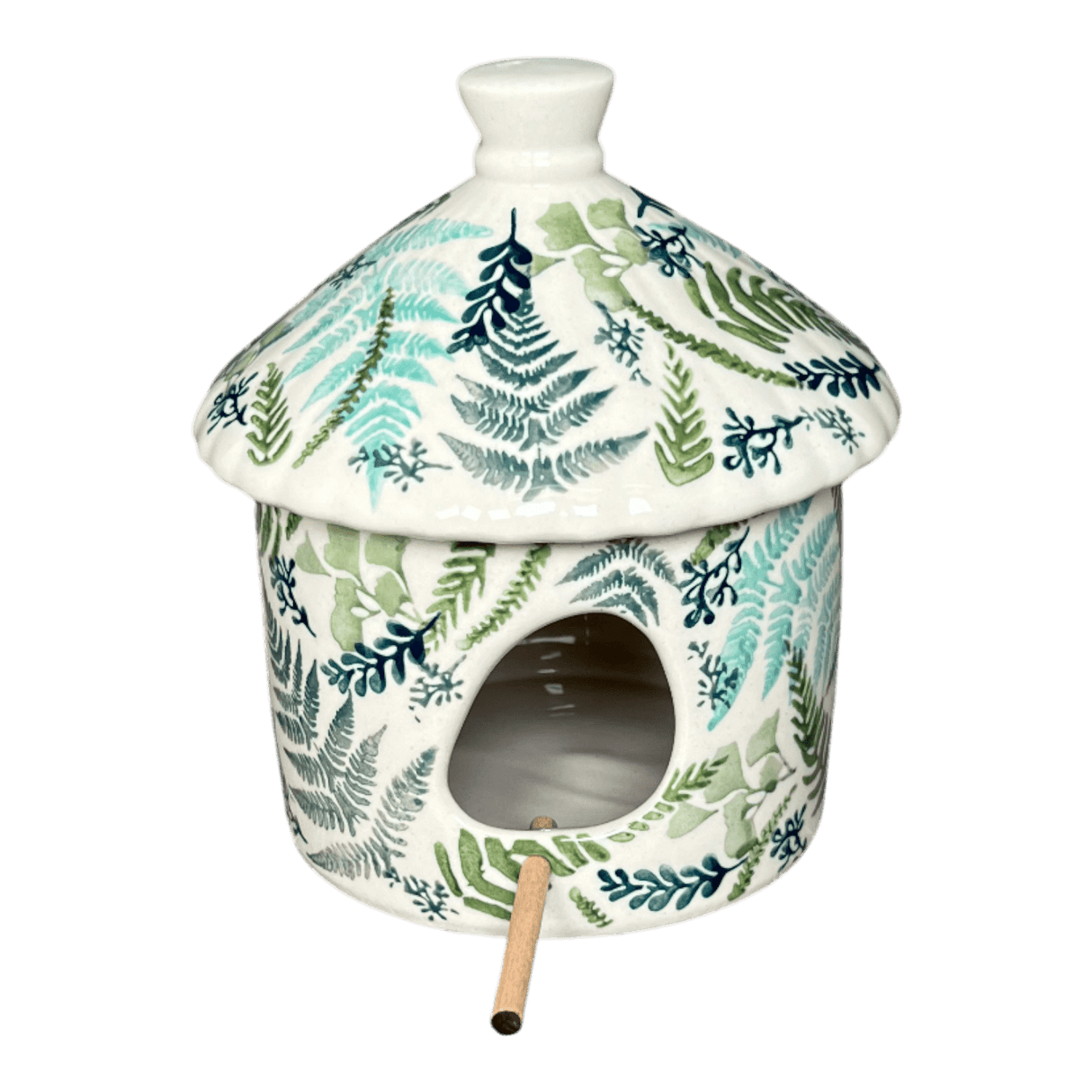 Bird House, 6.5" in "Scattered Ferns" by Manufaktura | K125S-GZ39