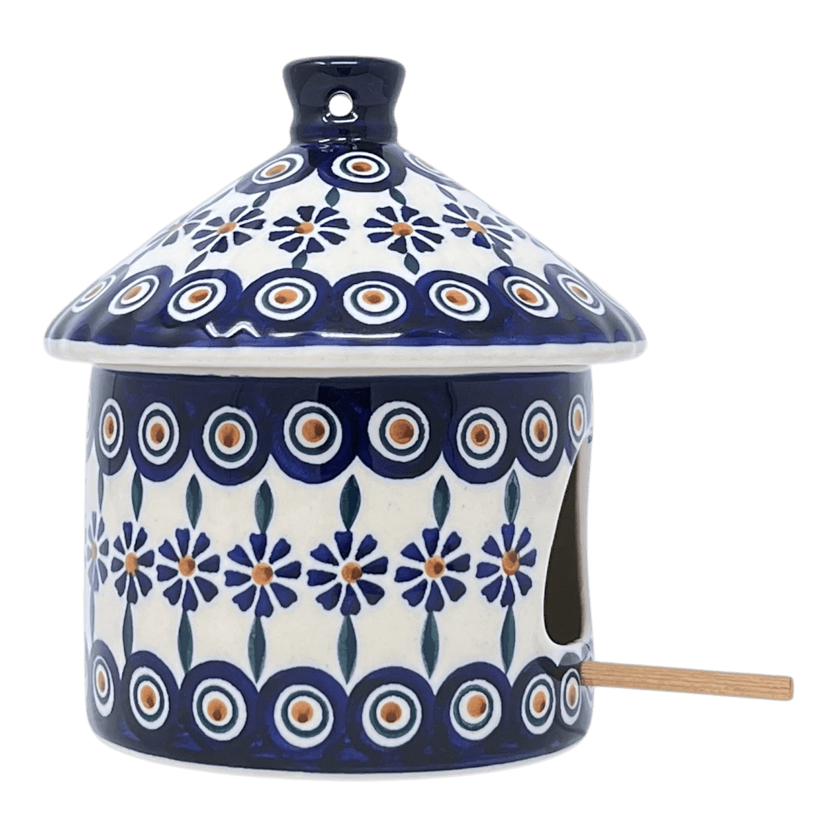 Bird House, 6.5" in "Floral Peacock" by Manufaktura | K125T-54KK