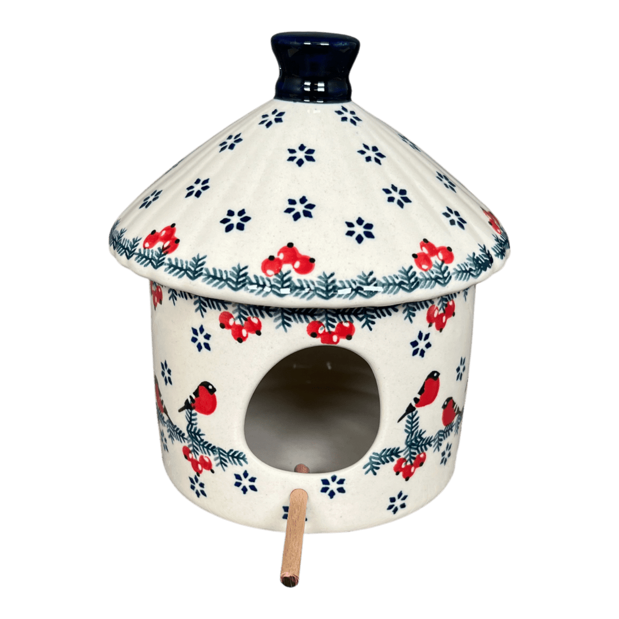 Bird House, 6.5" in "Red Bird" by Manufaktura | K125T-GILE