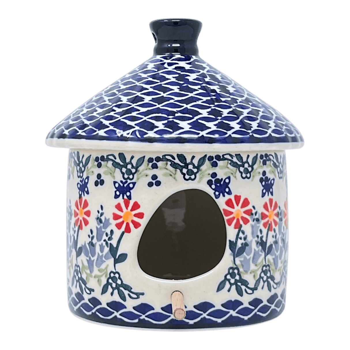 Bird House, 6.5" in "Butterfly Blossoms" by Manufaktura | K125T-MM02