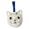 Polish Pottery Cat Head Ornament (Poppies & Posies) | K142S-IM02 at PolishPotteryOutlet.com