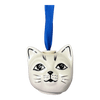 Polish Pottery Cat Head Ornament (Poppy Garden) | K142T-EJ01 at PolishPotteryOutlet.com