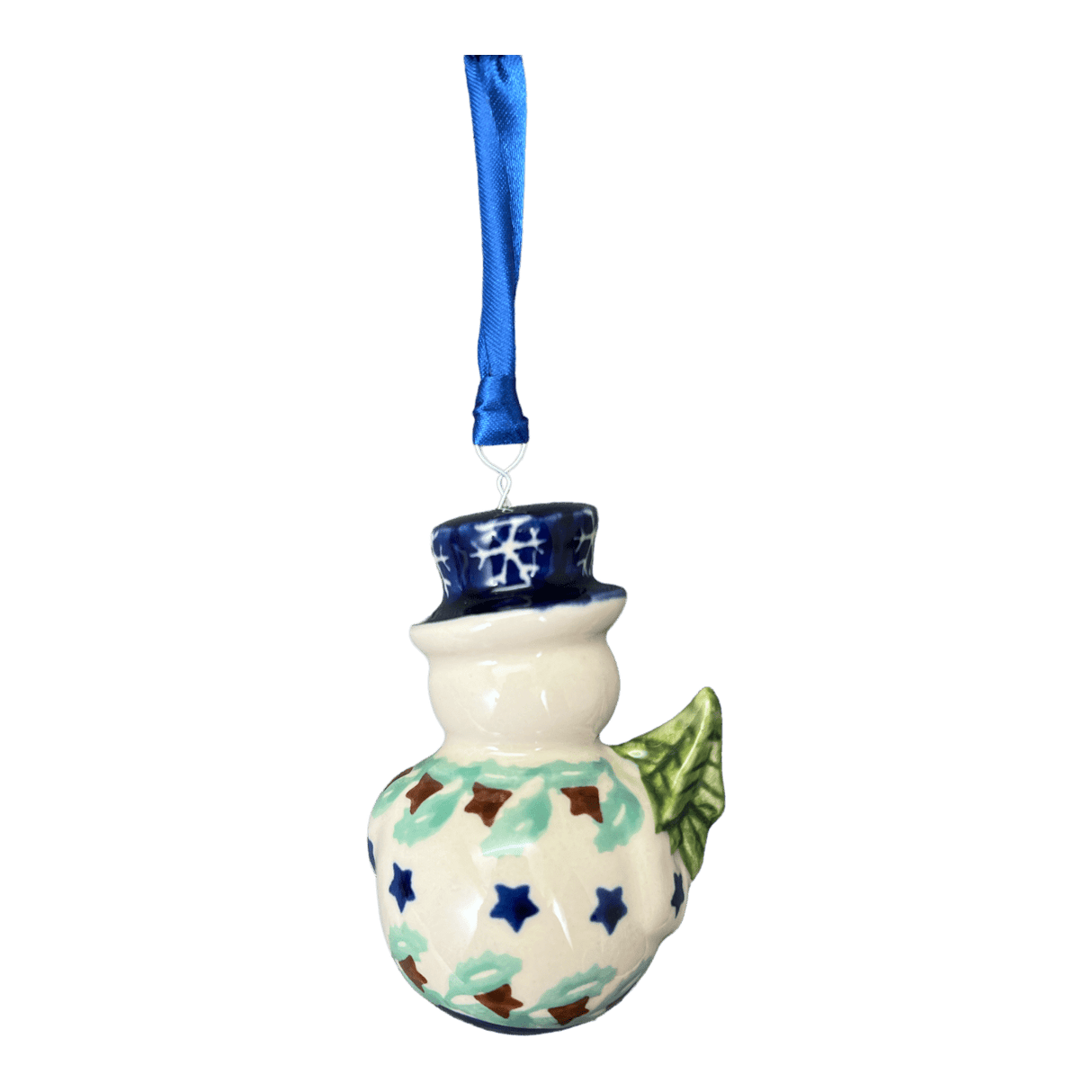 Ornament, Snowman with Tree, 2" in "Starry Wreath" by Manufaktura | K143T-PZG