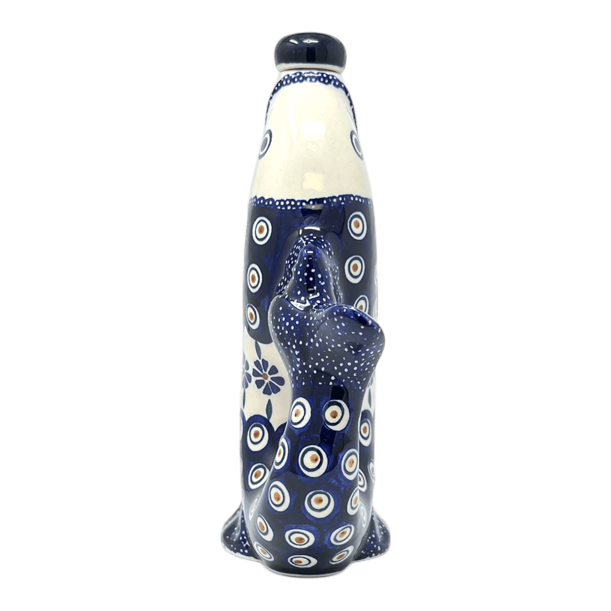 Carafe, Fish-Shaped 25 oz in "Floral Peacock" by Manufaktura | K149T-54KK