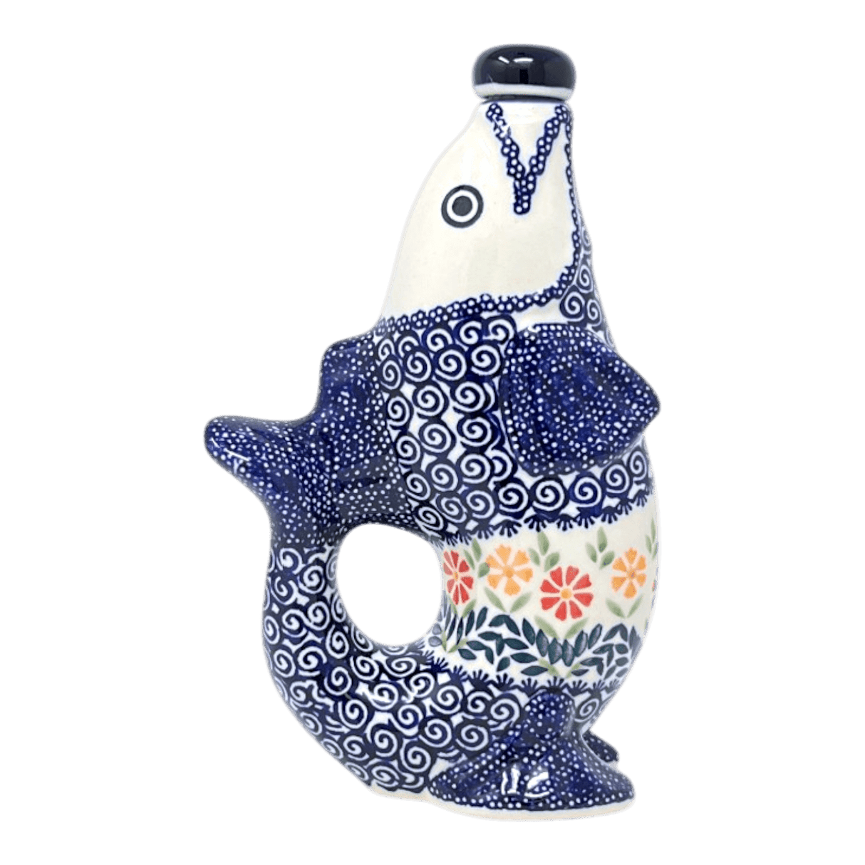 Carafe, Fish-Shaped 25 oz in "Flower Power" by Manufaktura | K149T-JS14
