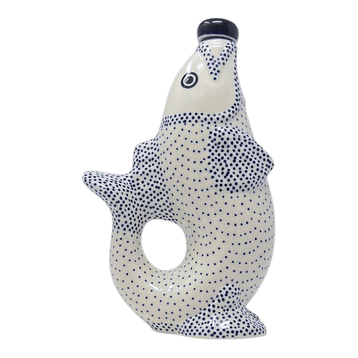 Carafe, Fish-Shaped 25 oz in "Misty Blue" by Manufaktura | K149U-61A