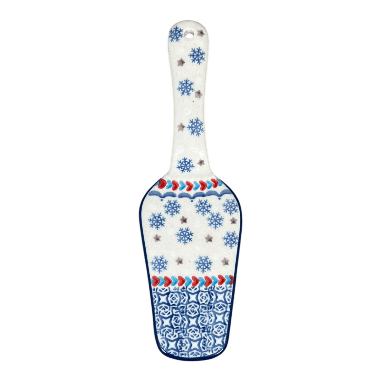 Slice Server, 2.5" x 7.5" in "Snowflake Love" by Manufaktura | L005U-PS01