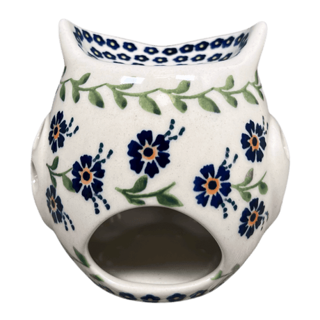 Luminary, Owl in "Blue Clematis" by Manufaktura | L010U-VB03