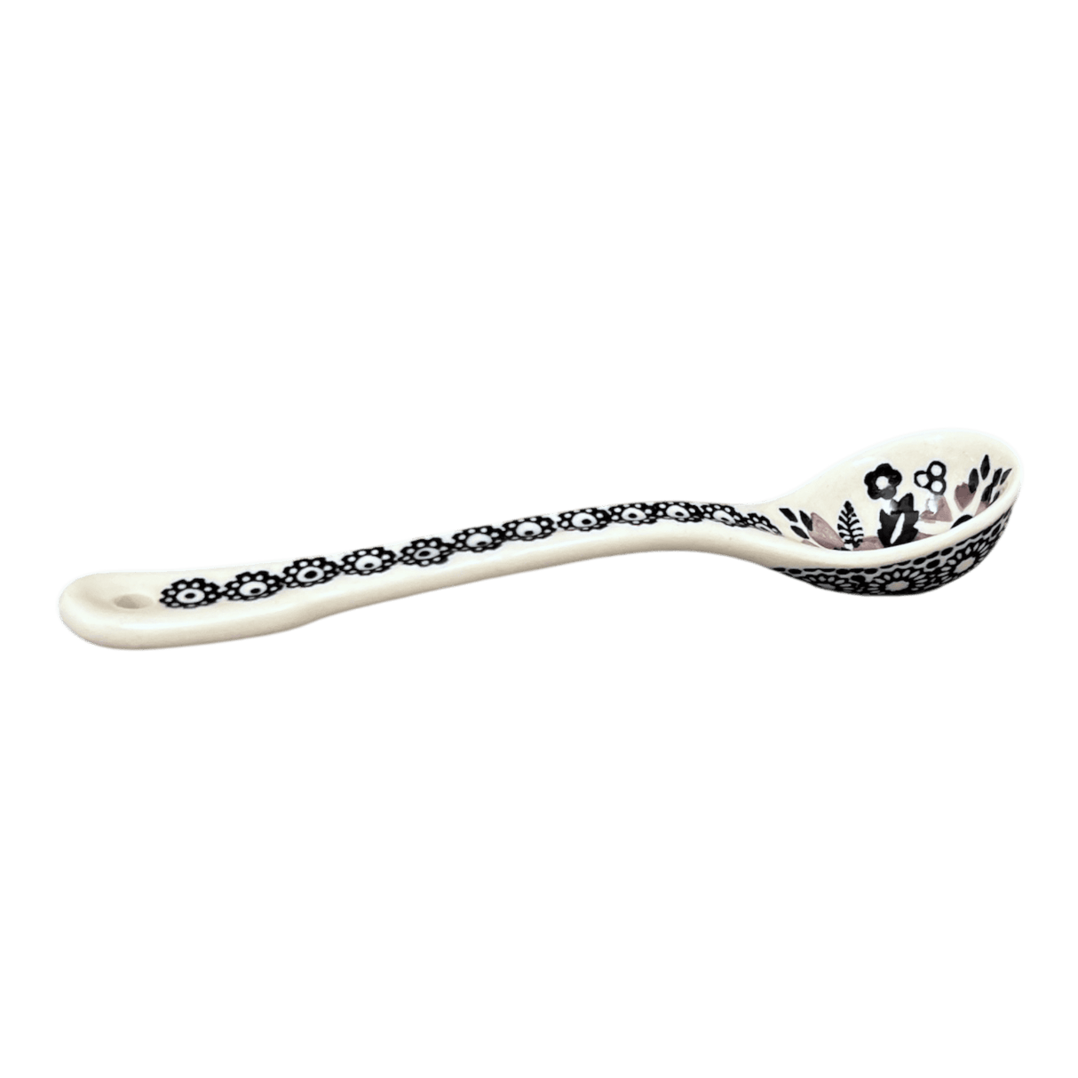 Spoon, Dipping Spoon, 6.5" in "Duet in Black & Grey" by Manufaktura | L014S-DPSC