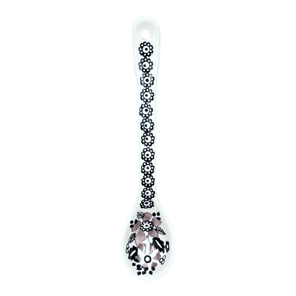 Spoon, Dipping Spoon, 6.5" in "Duet in Black & Grey" by Manufaktura | L014S-DPSC