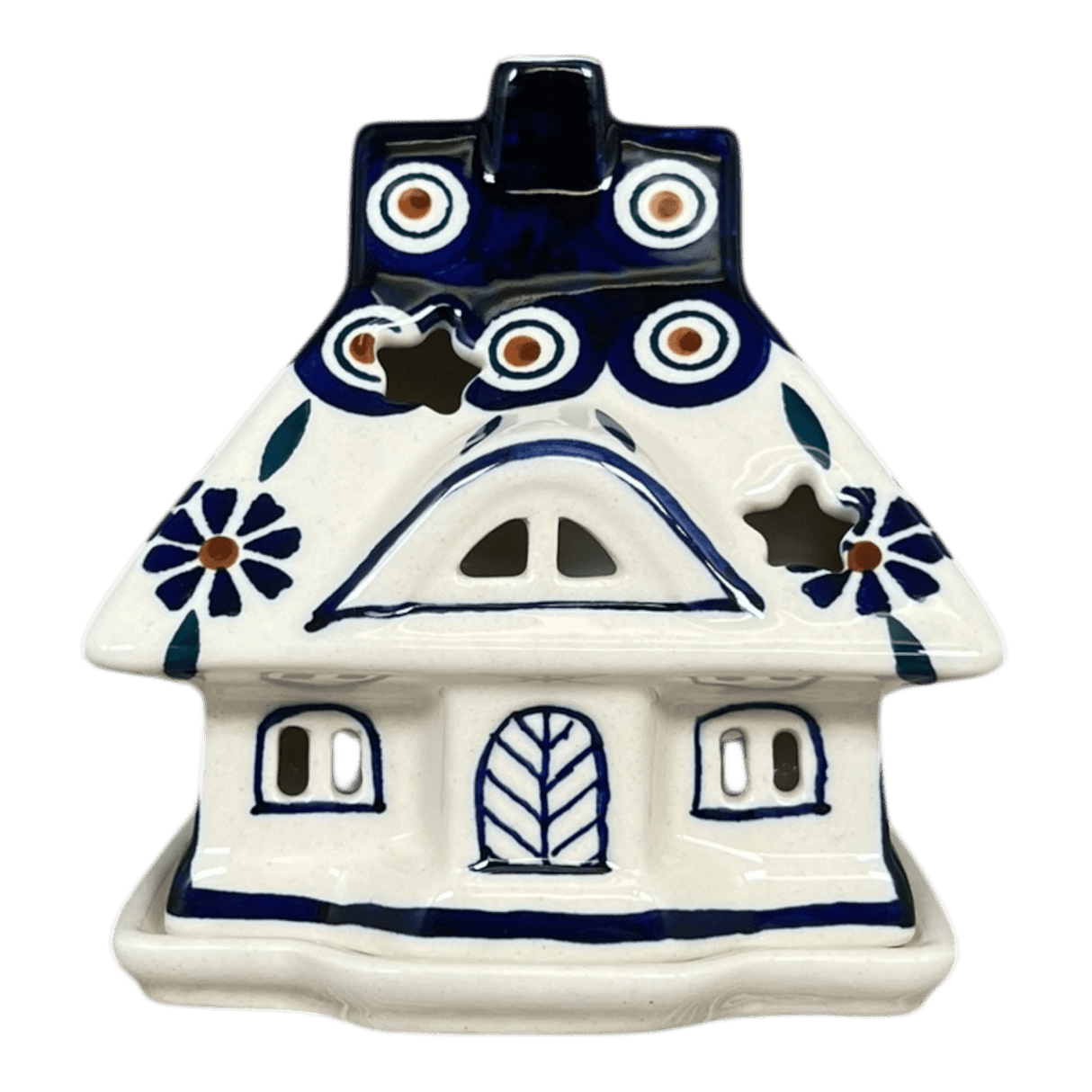 Luminary, House, 5" in "Floral Peacock" by Manufaktura | L020T-54KK