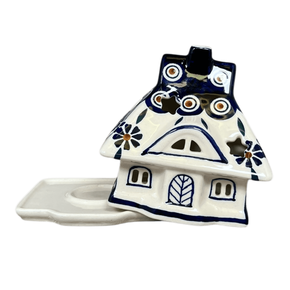 Luminary, House, 5" in "Floral Peacock" by Manufaktura | L020T-54KK