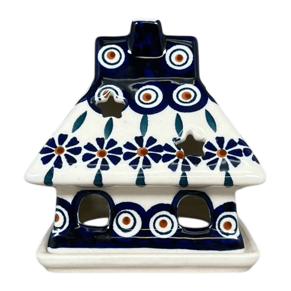 Luminary, House, 5" in "Floral Peacock" by Manufaktura | L020T-54KK