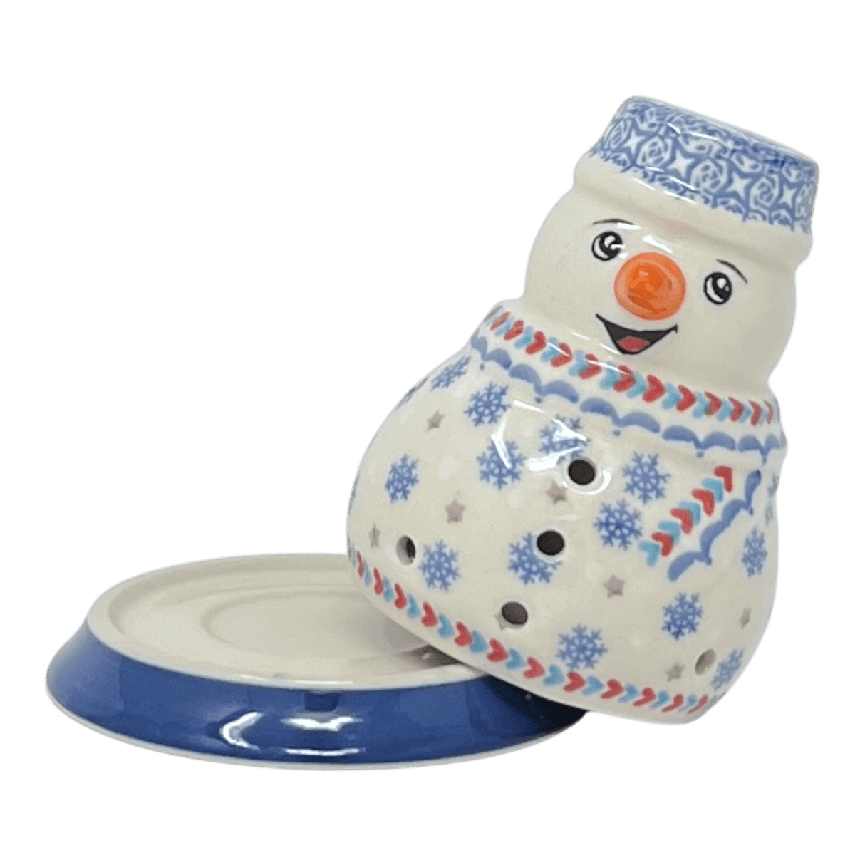 Luminary, Snowman, 5" in "Snowflake Love" by Manufaktura | L026U-PS01