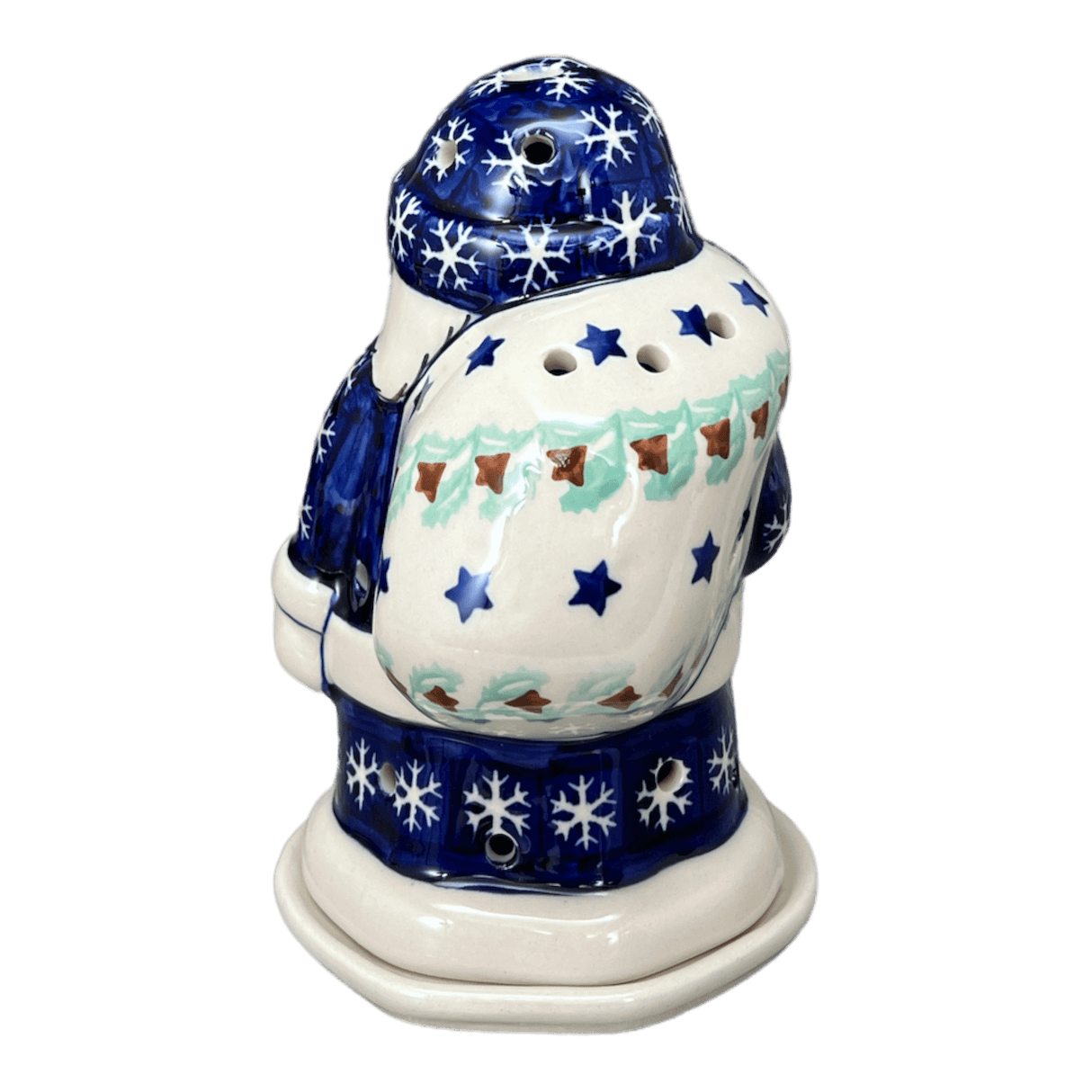 Luminary, Santa, 6.25" in "Starry Wreath" by Manufaktura | L030T-PZG