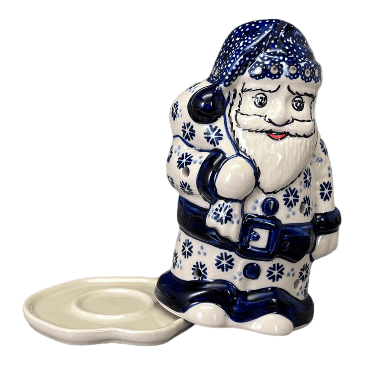 Luminary, Santa, 6.25" in "Snowy Pines" by Manufaktura | L030T-U22