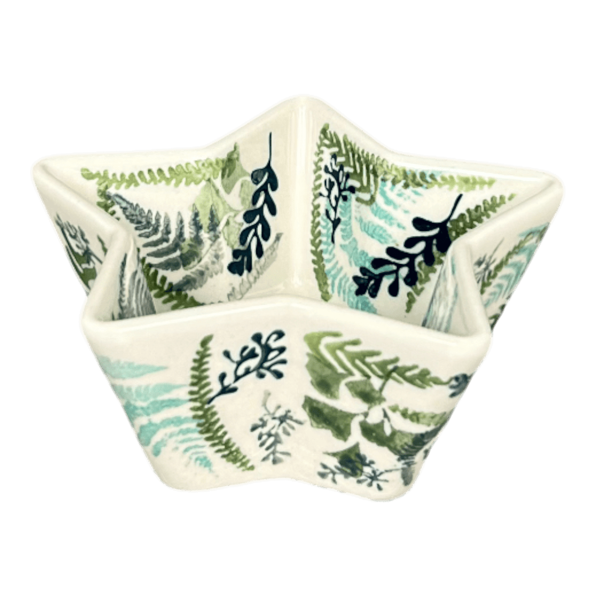 Bowl, Star-Shaped, Small, Manufaktura (M046) in "Scattered Ferns" by Maufaktura | M046S-GZ39